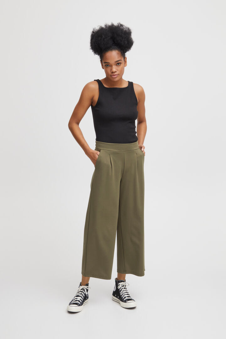 Ihkate Pants Cropped Wide Kalamata
