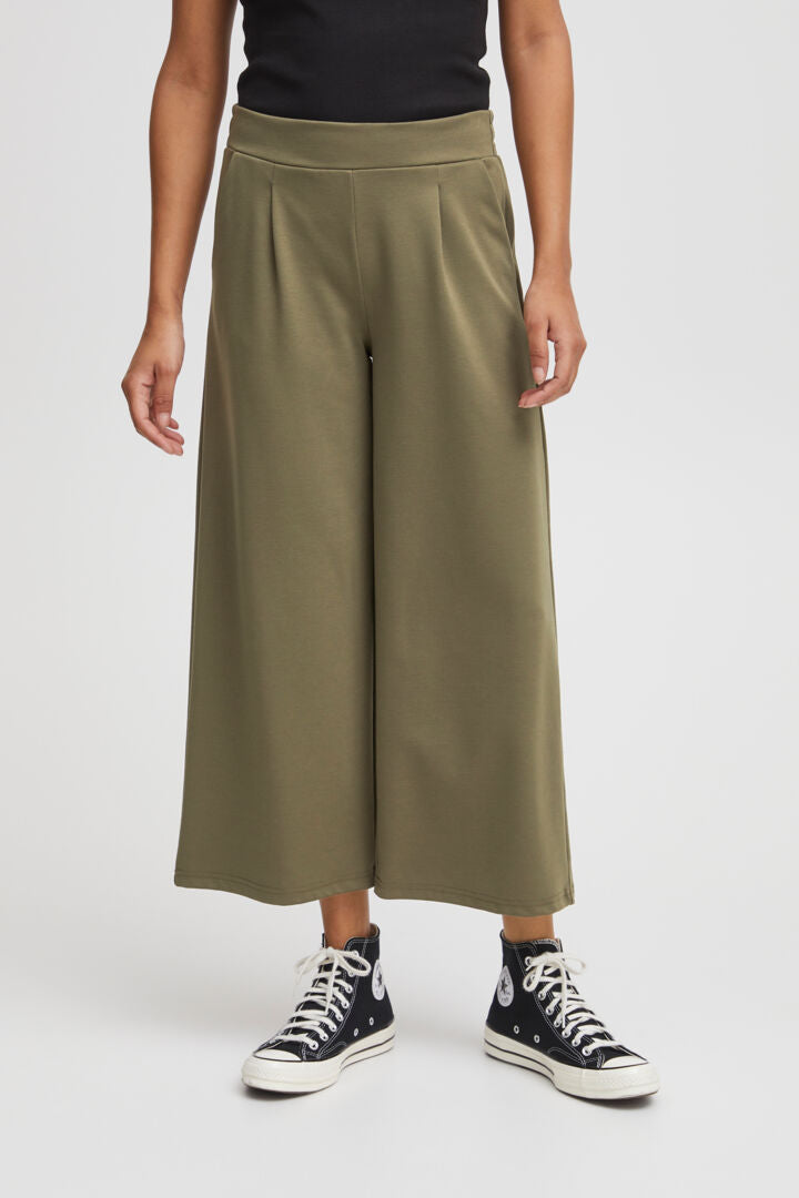 Ihkate Pants Cropped Wide Kalamata