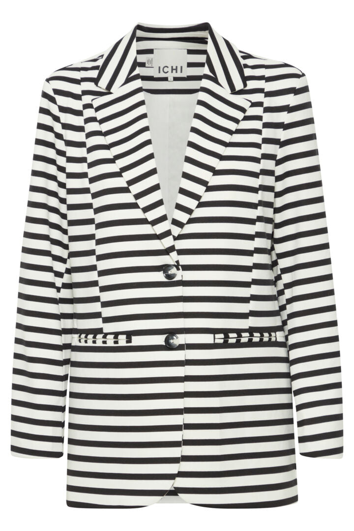 Ihkate Print Oversize Blazer Stripe