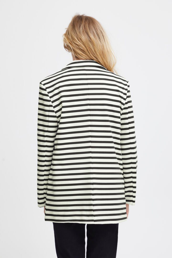 Ihkate Print Oversize Blazer Stripe
