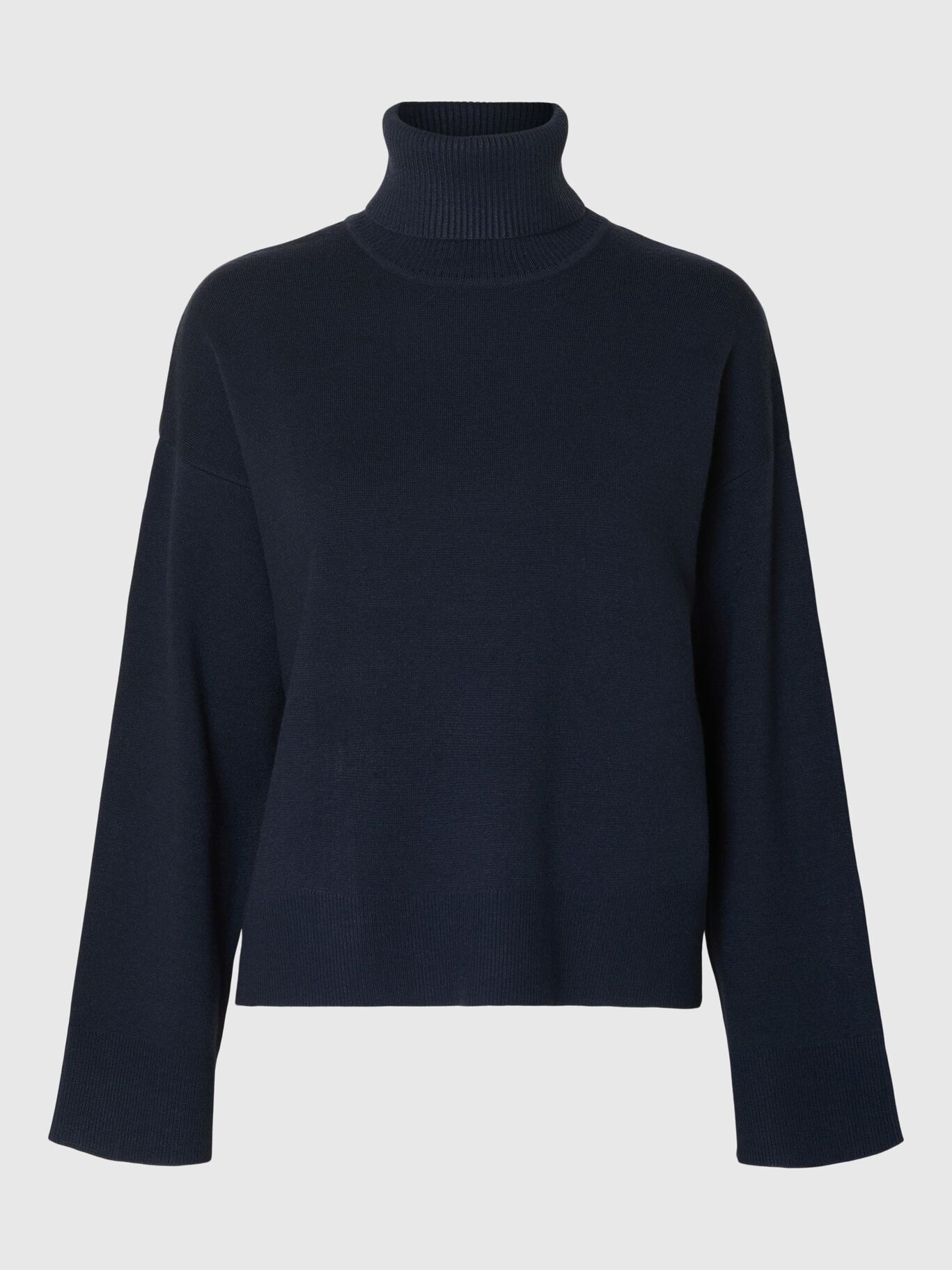 Slfkamma LS Knit Dark Blue