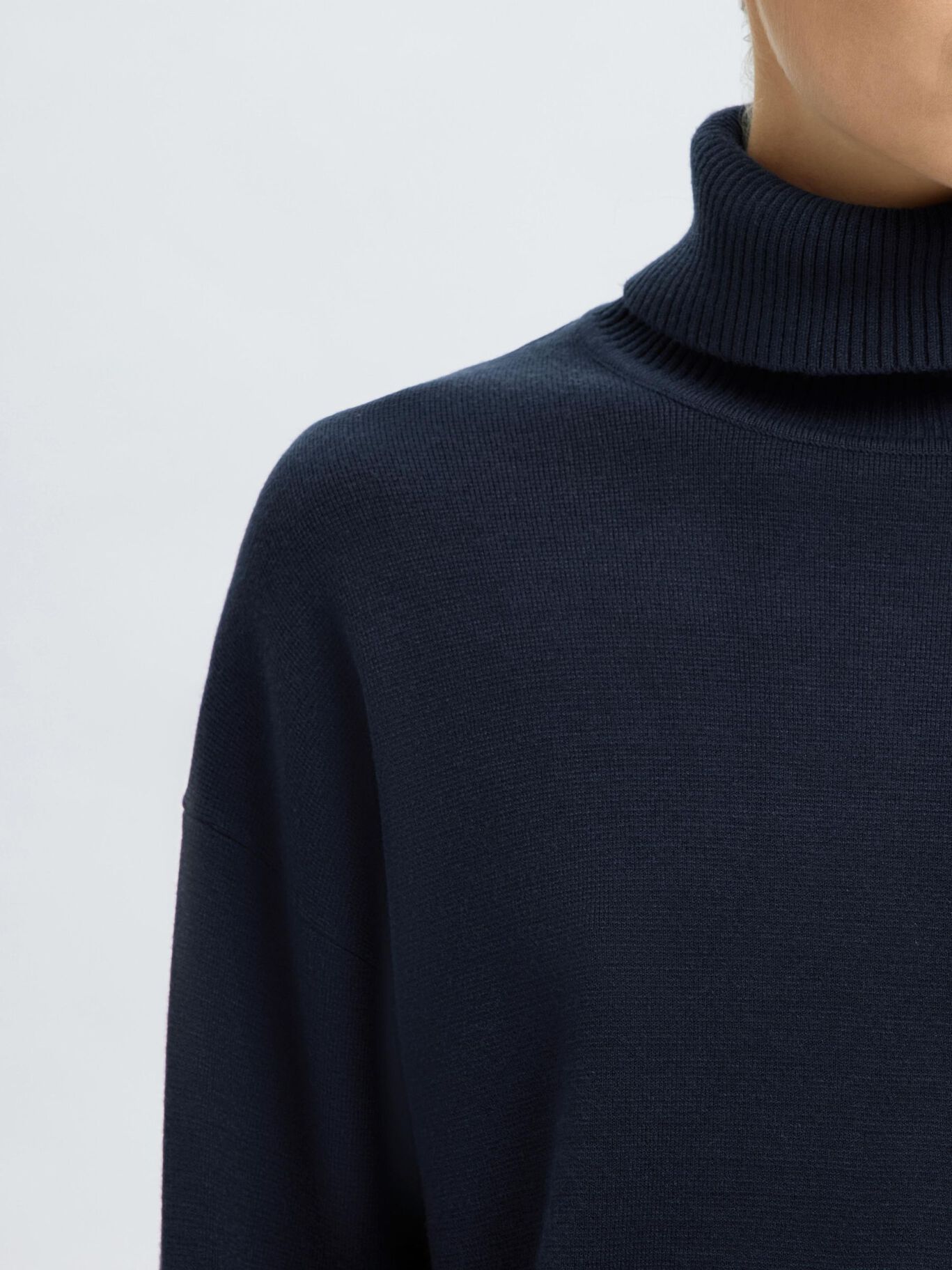 Slfkamma LS Knit Dark Blue