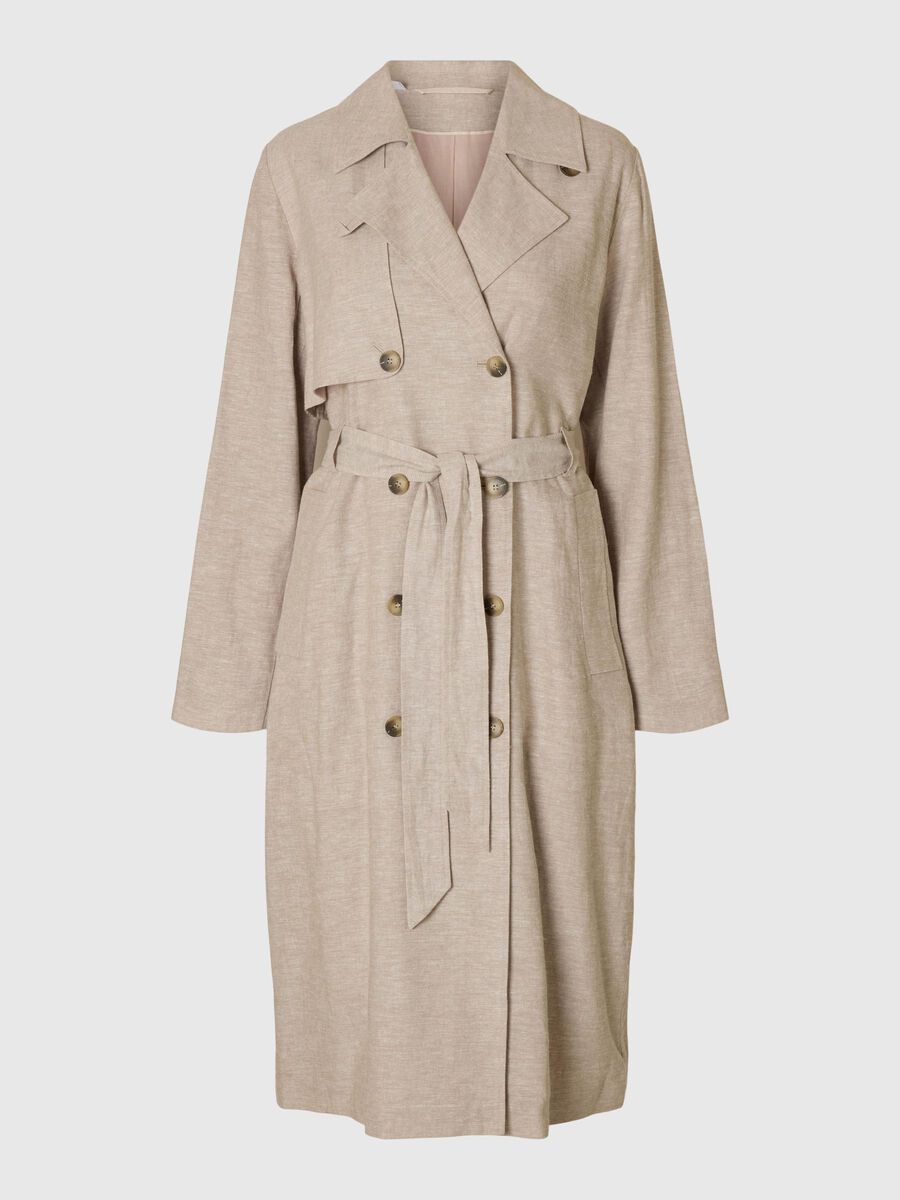 Slfjada linen Trenchcoat