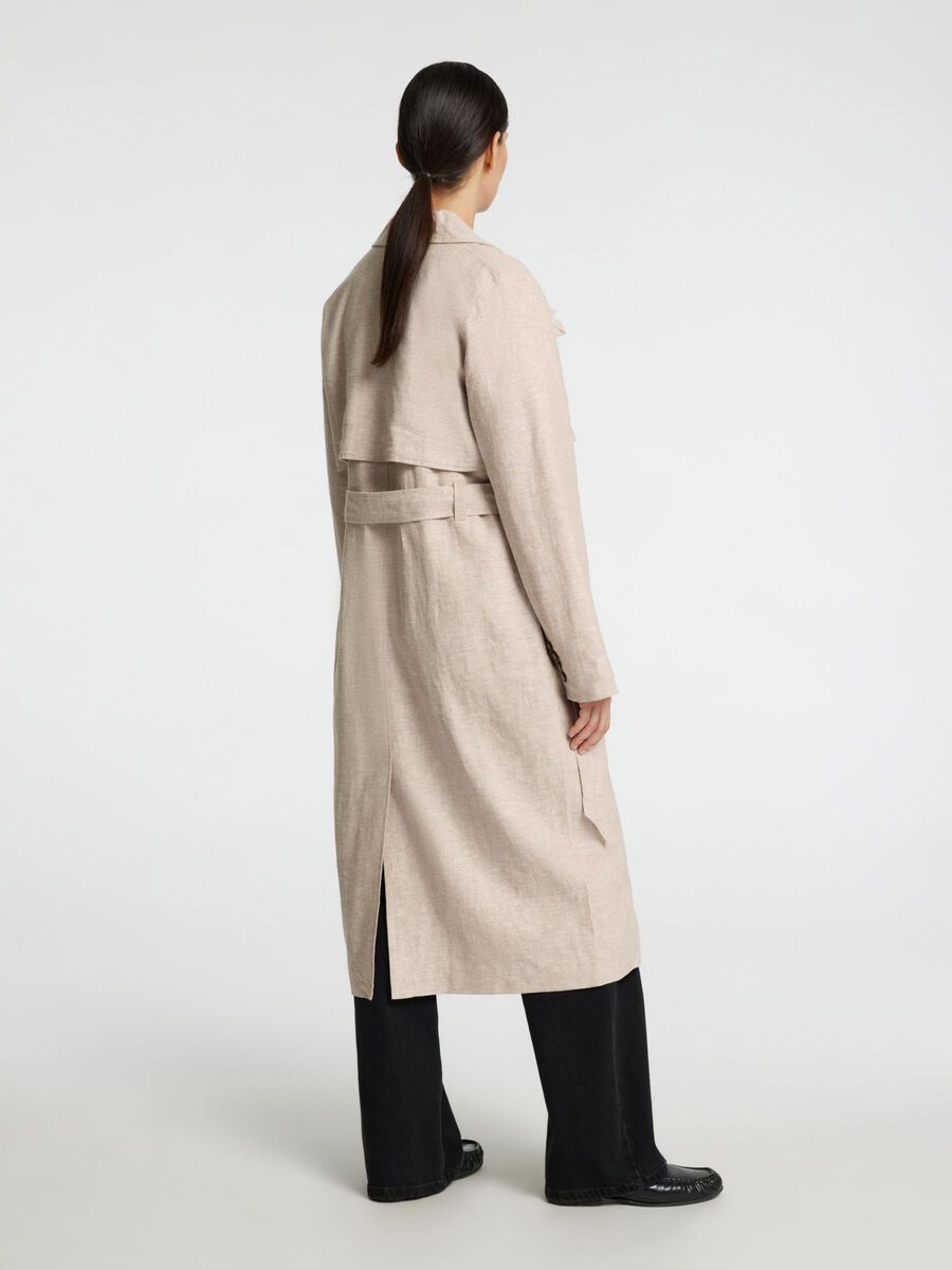 Slfjada linen Trenchcoat