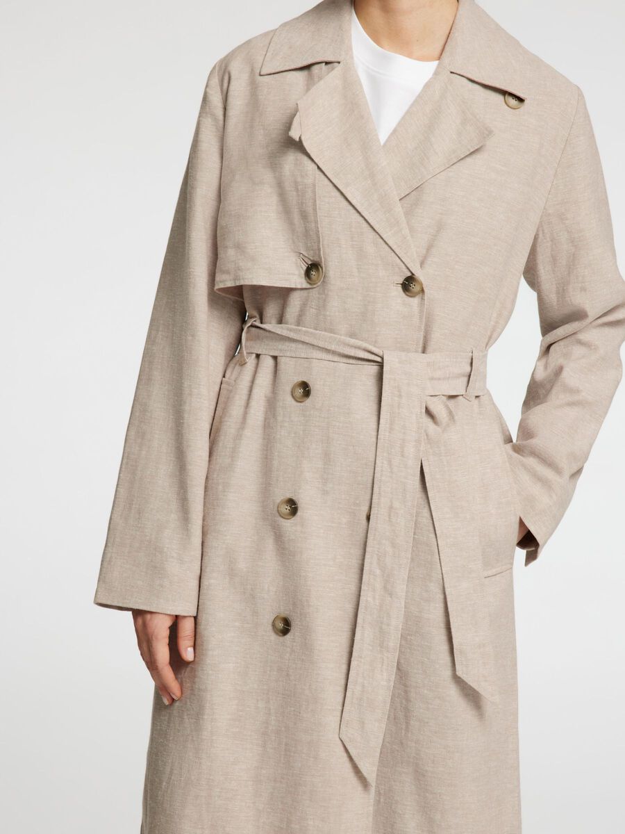 Slfjada linen Trenchcoat
