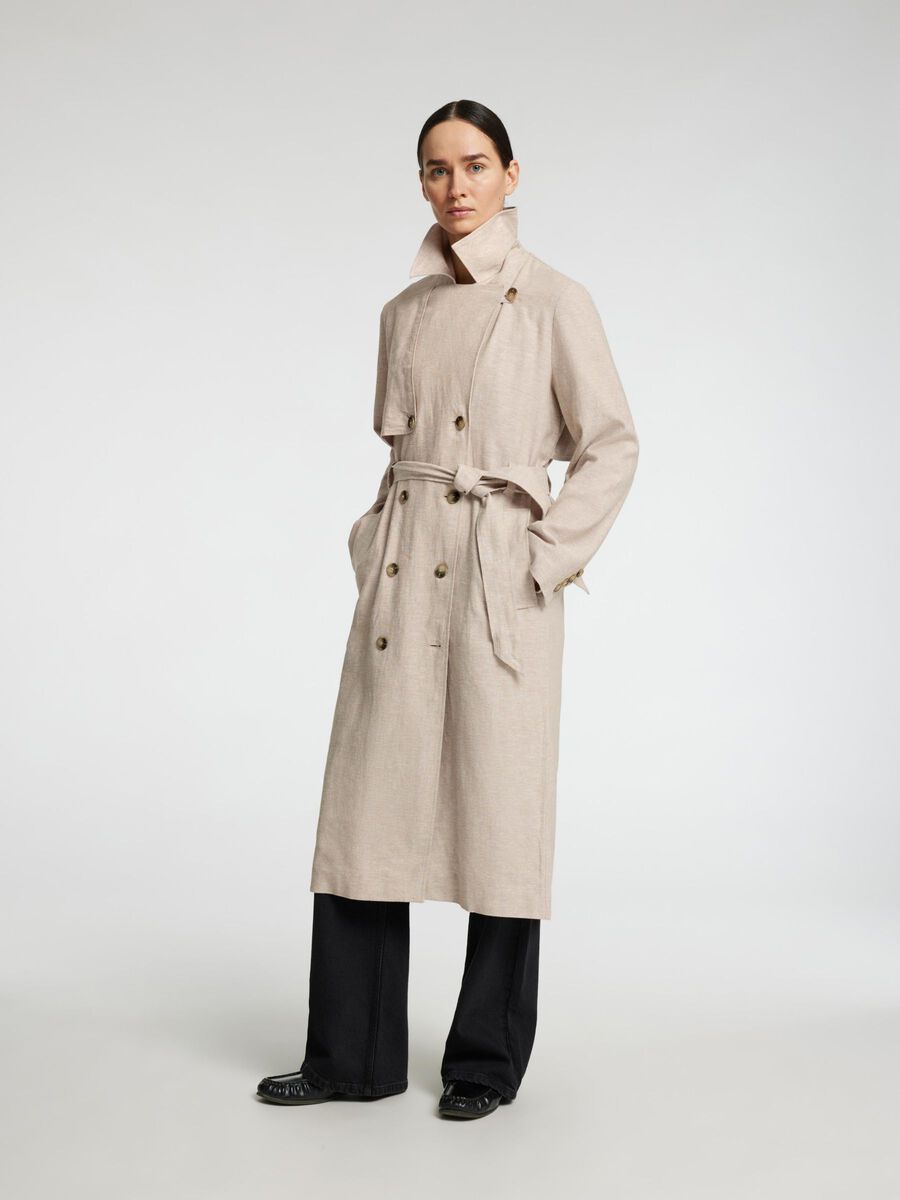 Slfjada linen Trenchcoat