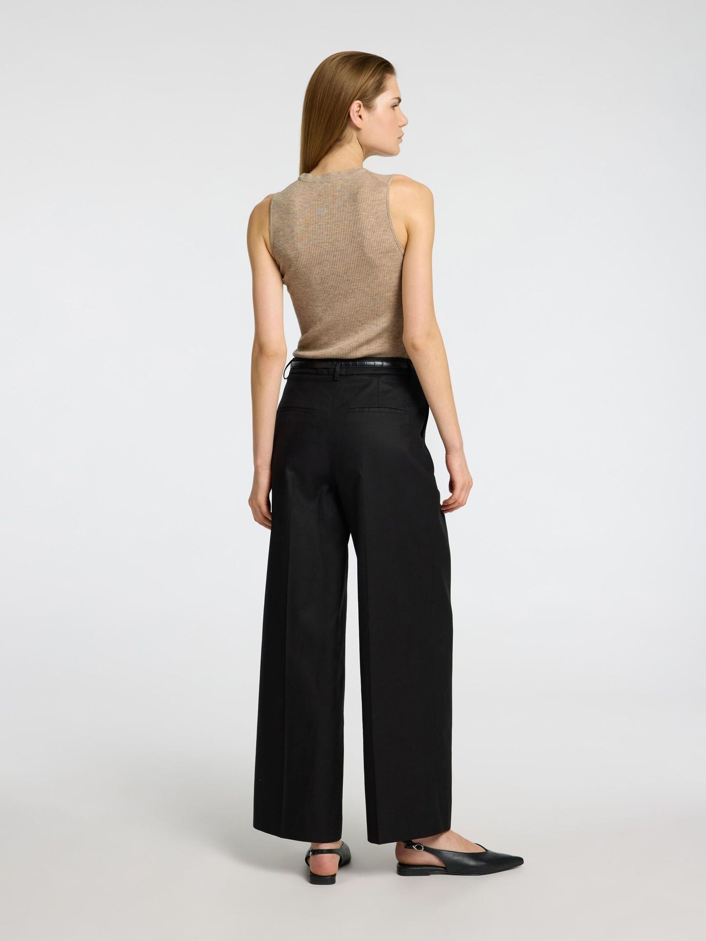 Slfingrid Knit Top Beige