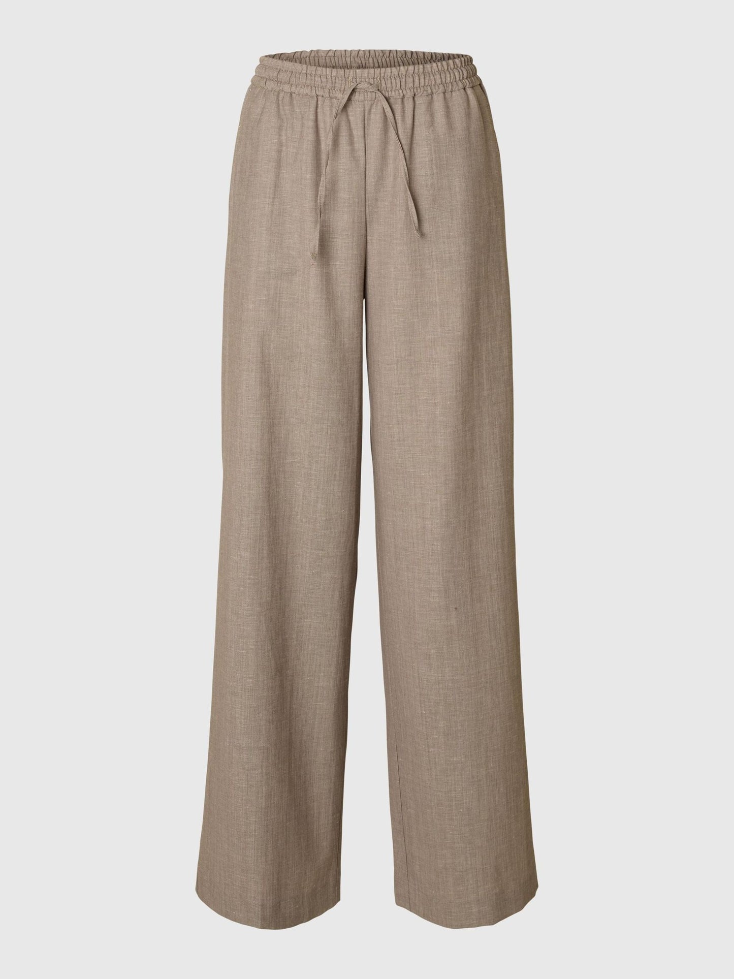 Slfmelli Wide Pants Oatmeal