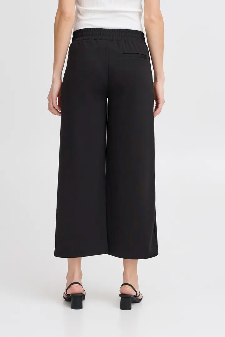 Ihkate Pants Cropped Wide Black