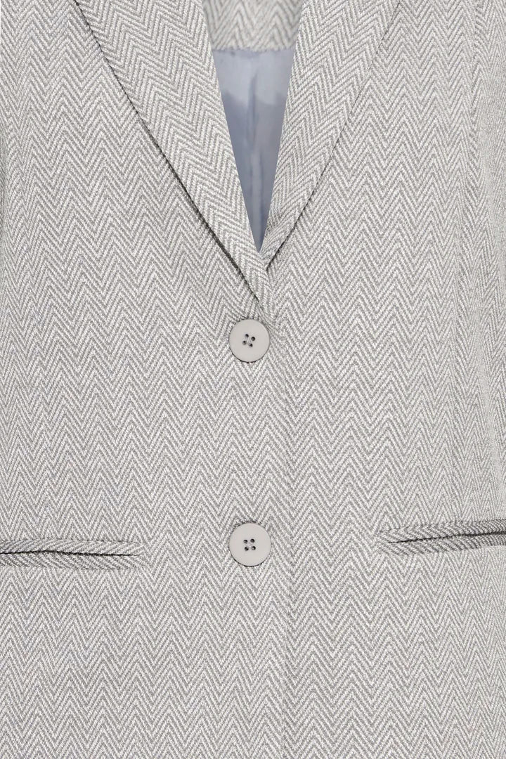 Ihkate Jacquard Oversize Blazer Shark
