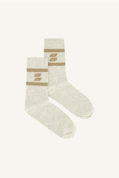 Logo Sparkle Grey Socks