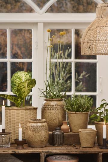 Pot W/wave Pattern Ø12cm