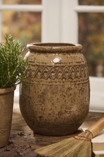 Pot W/wave Pattern Ø14cm