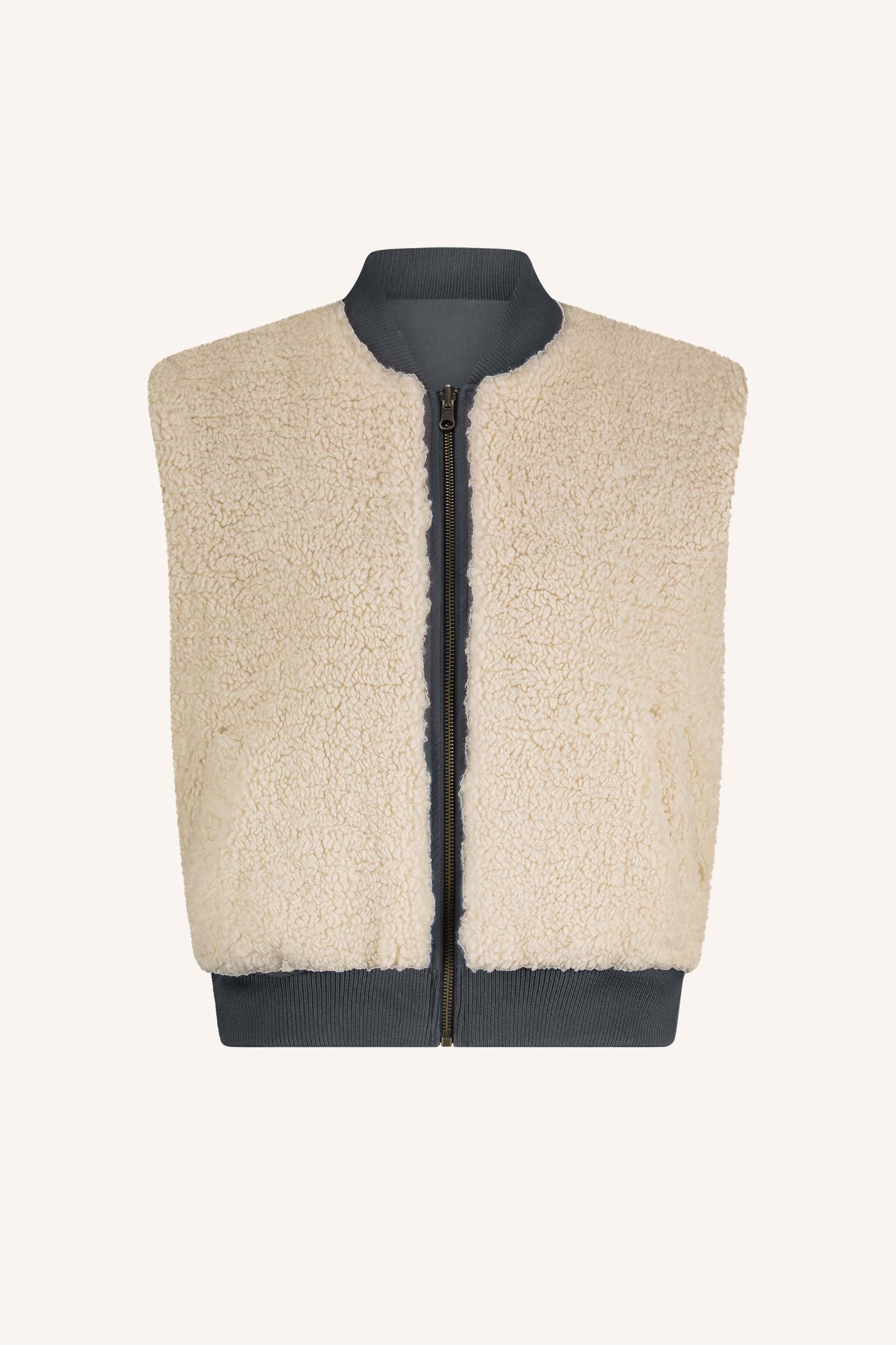 Aleksi Sleeveless Jacket Charcoal