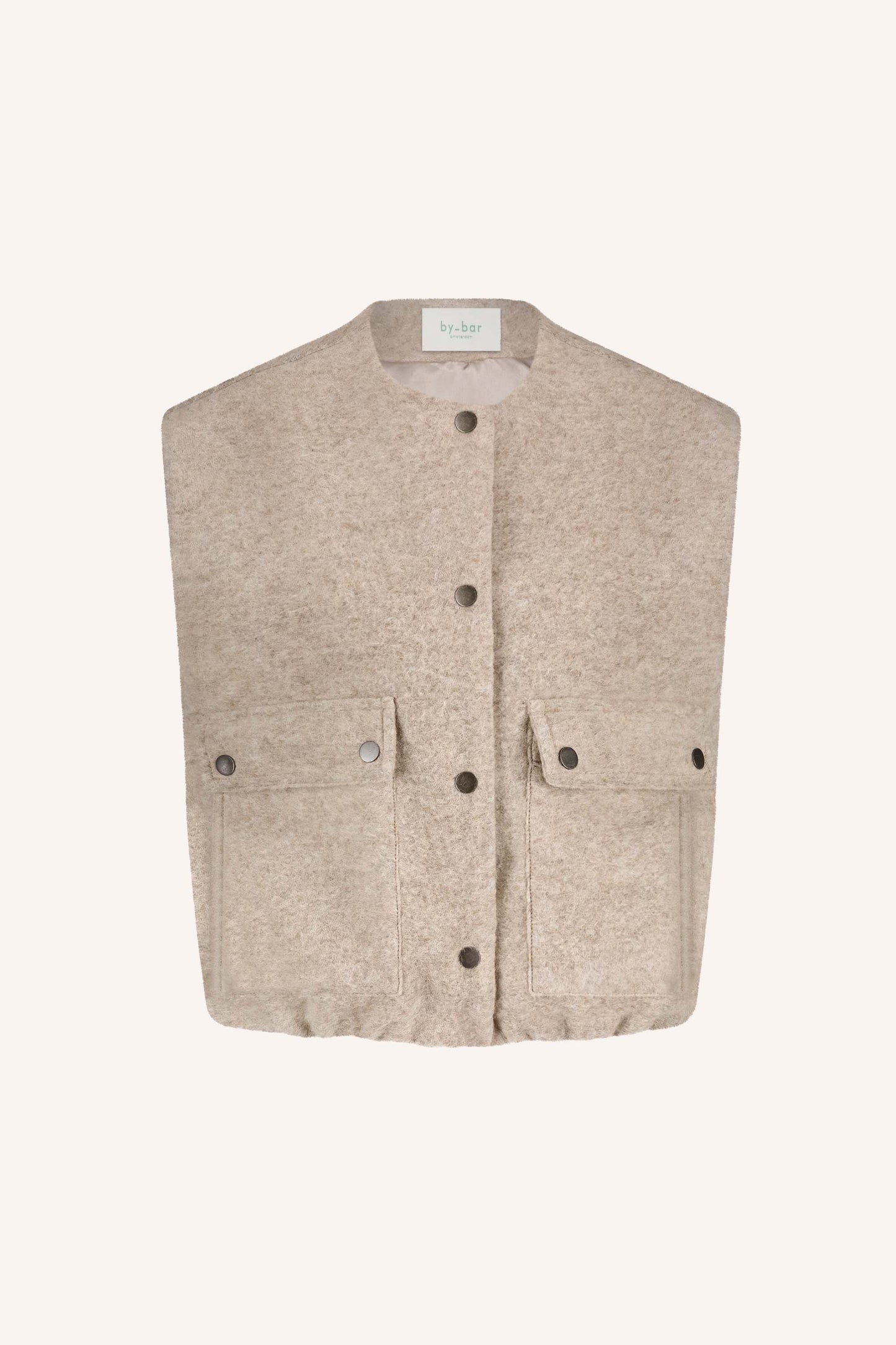 Maggie Sleeveless Jacket Dark Sand