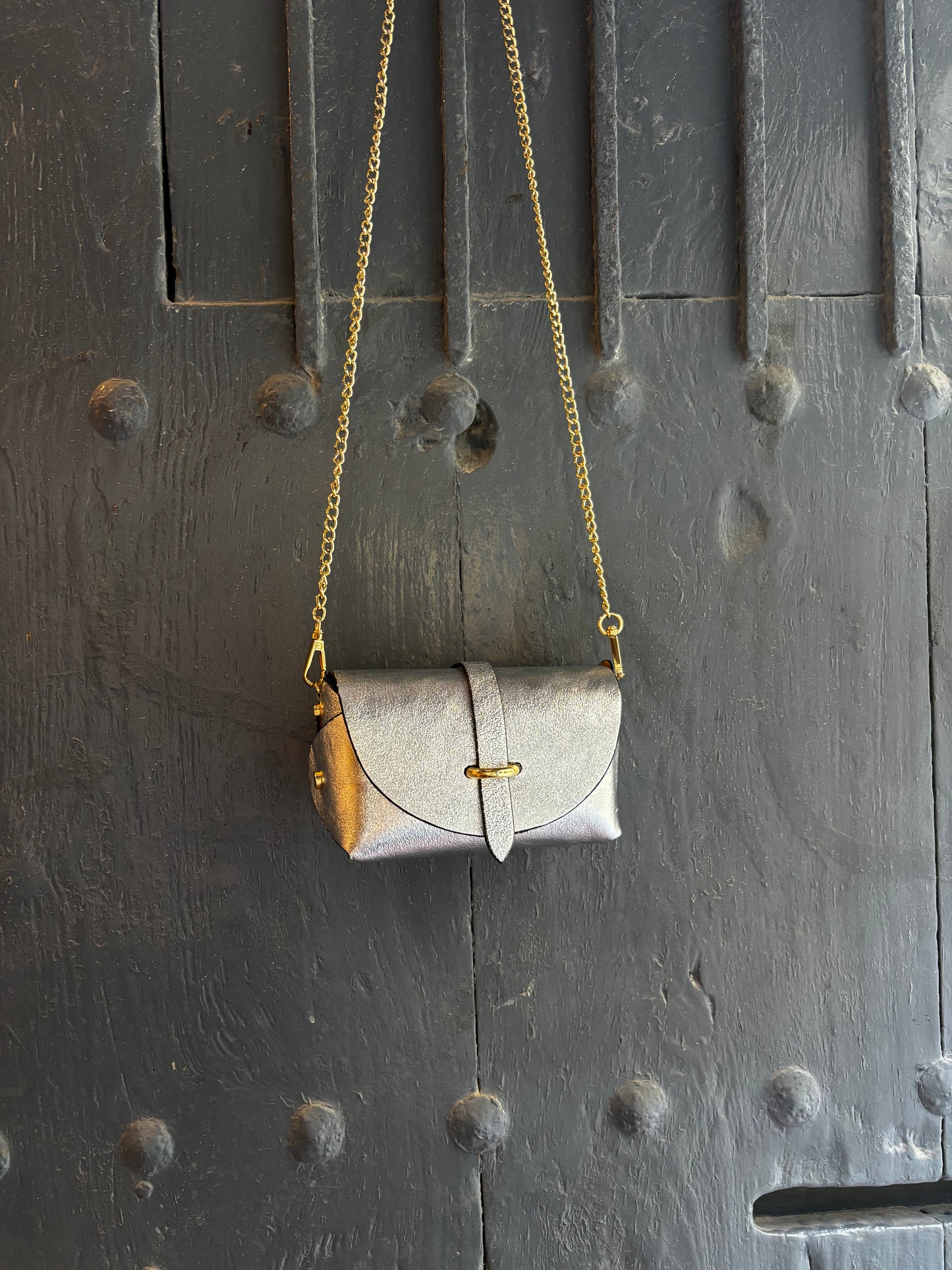 Mini Bag Metallic Silver
