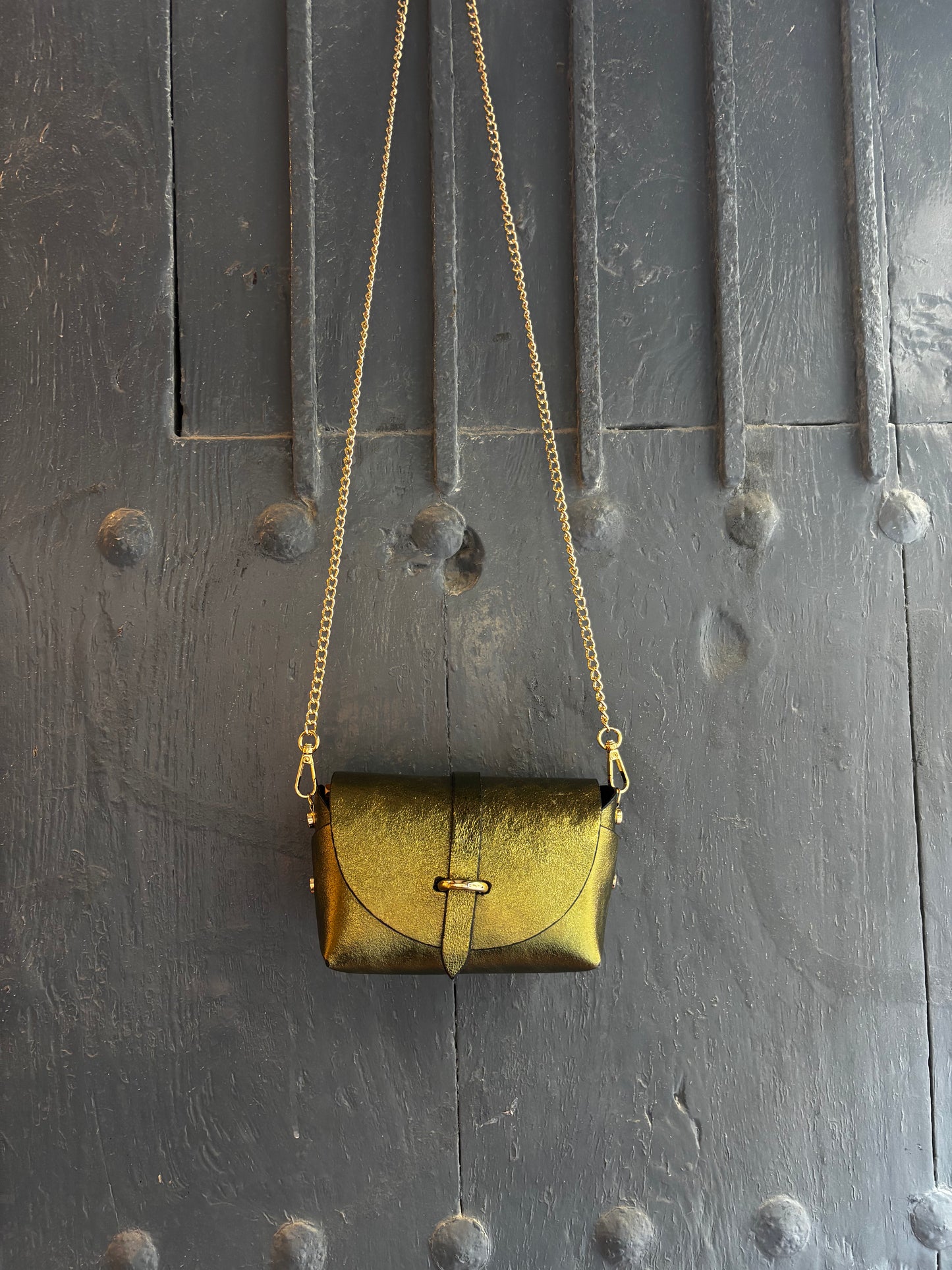 Mini Bag Metallic Dark Olive