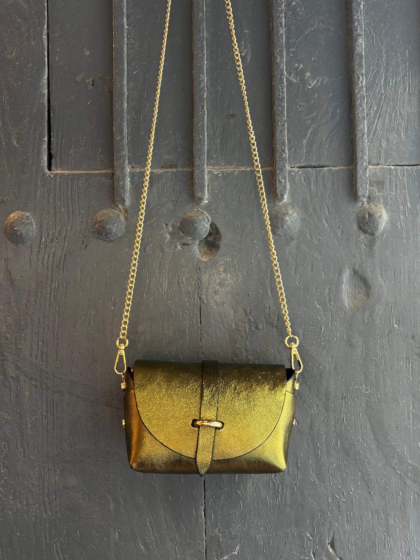 Mini Bag Metallic Dark Olive
