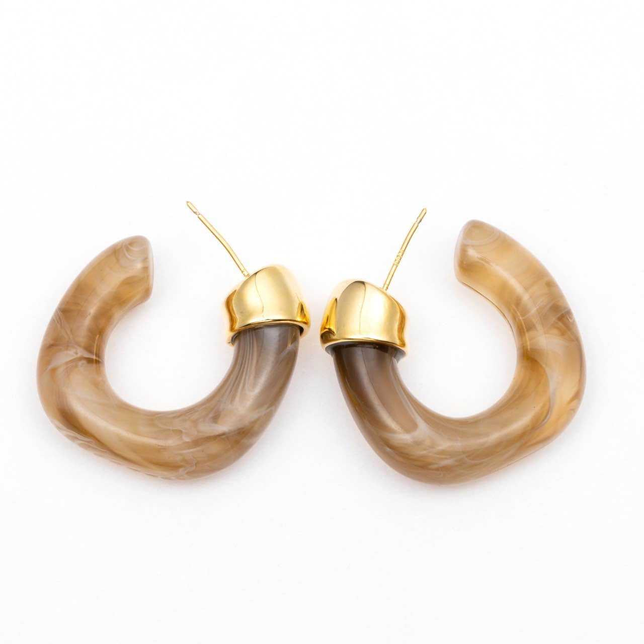 Wauw Earring Wood look