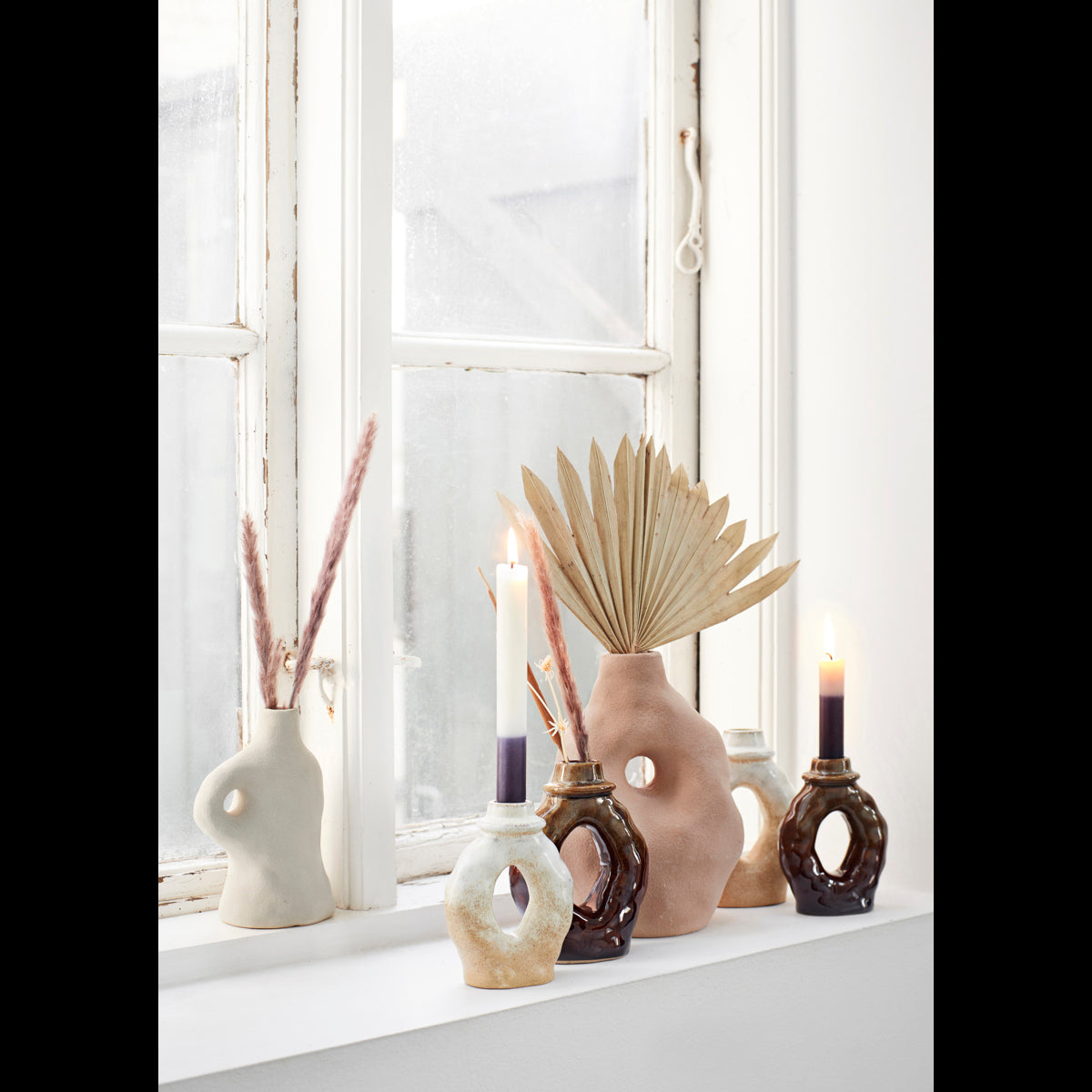 Stoneware Vase Greige