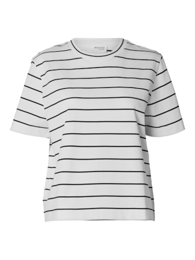 Slfessential Striped Boxy Tee