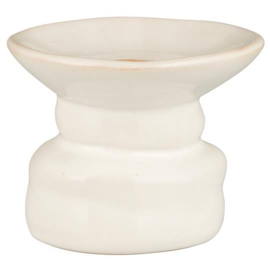 Candle Holder Wide Edge Blanche L