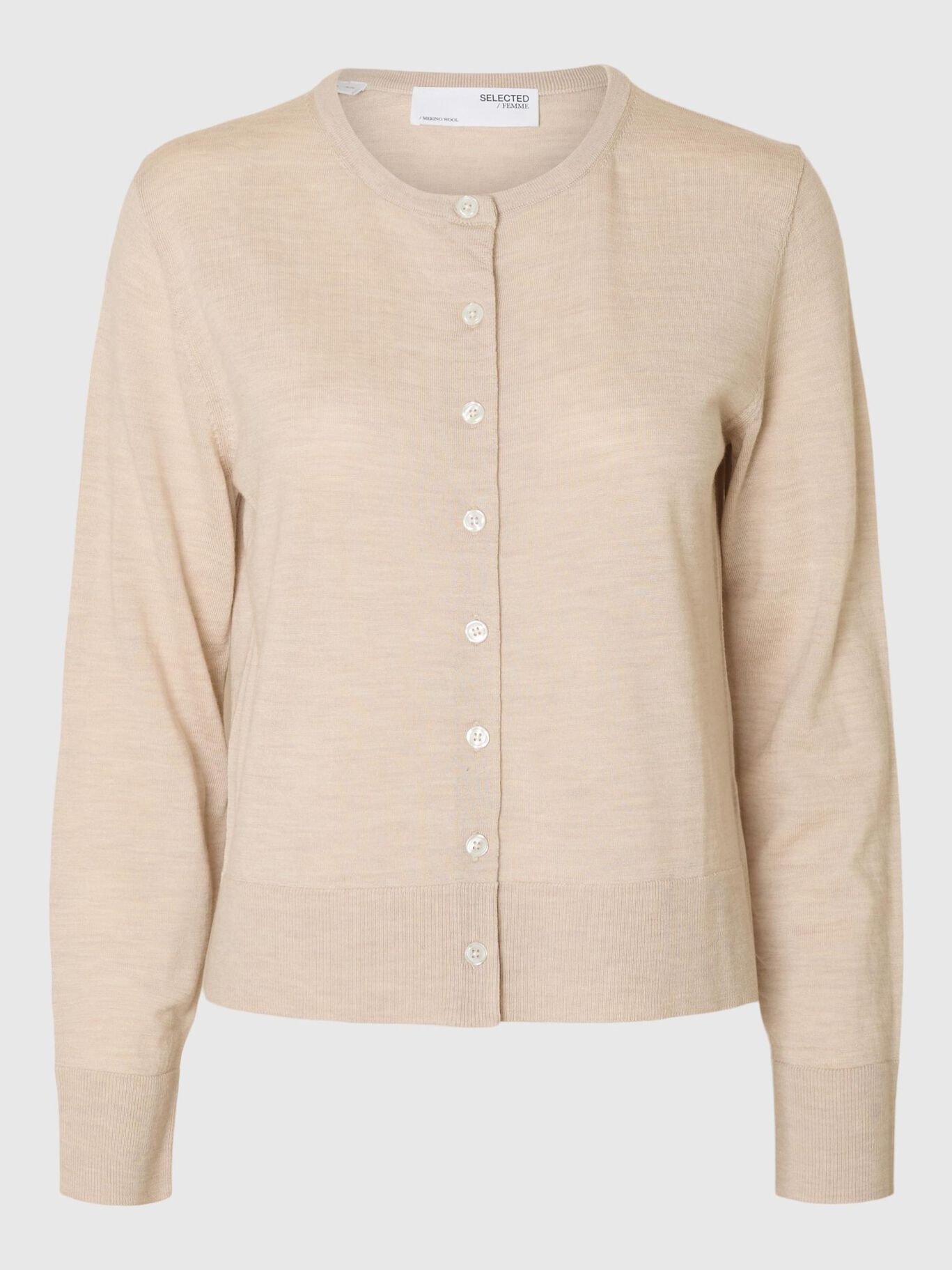 Slfthea Cardigan Merino Oatmeal