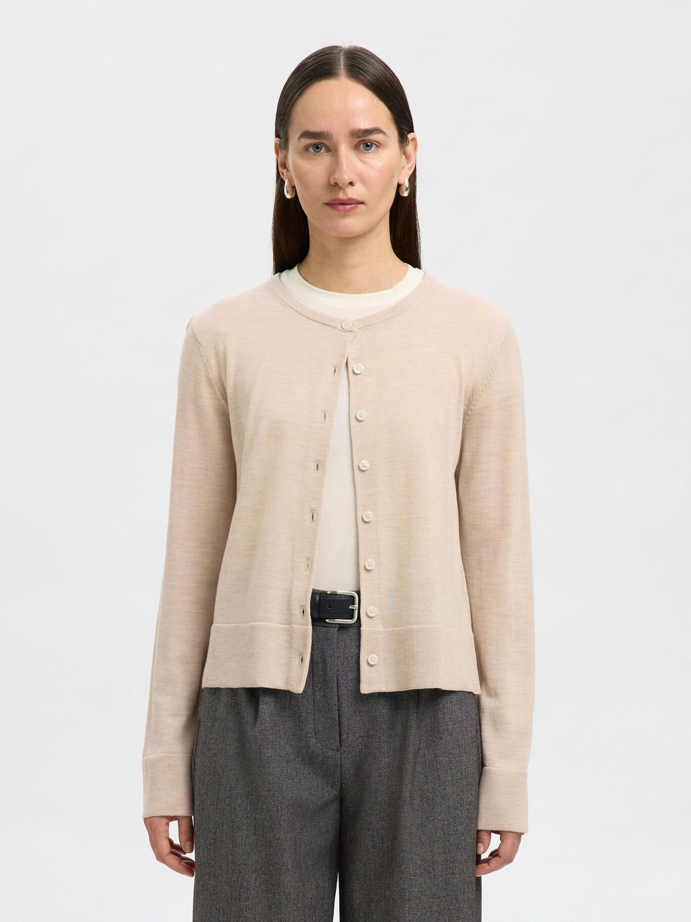 Slfthea Cardigan Merino Oatmeal