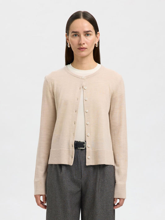 Slfthea Cardigan Merino Oatmeal