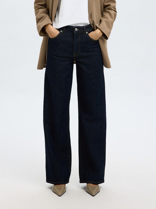 Slfwide Bea-Kori Jeans Dark Blue