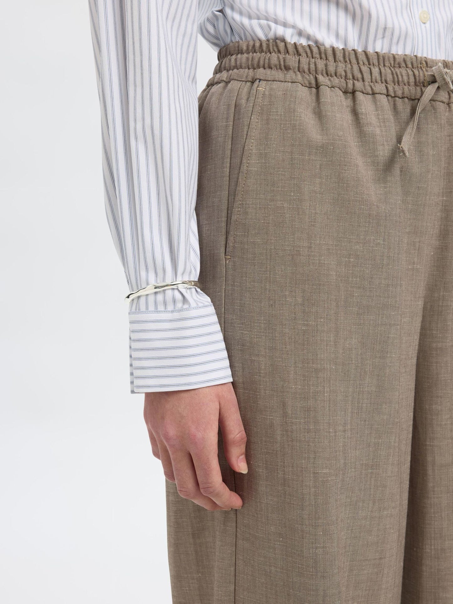 Slfmelli Wide Pants Oatmeal