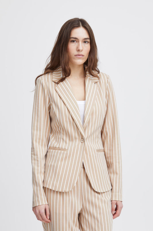 Ihkate Print Blazer Stripe