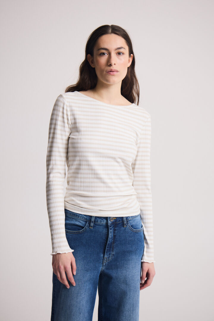 Ihcella LS Oatmeal Stripe