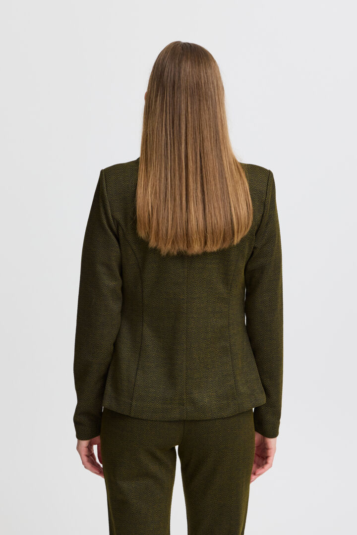 Ihkate Jacquard Blazer Green