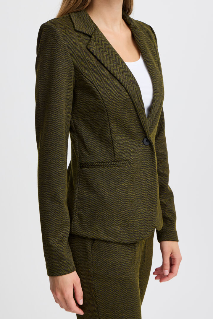 Ihkate Jacquard Blazer Green