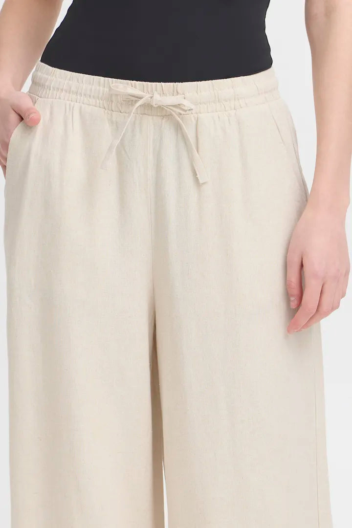 Ihlinno Pants Cropped Natural
