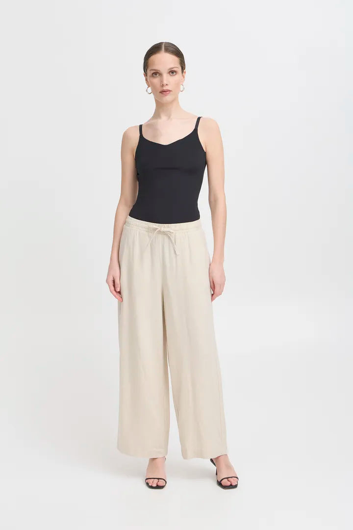 Ihlinno Pants Cropped Natural