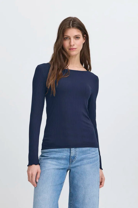 Ihcella Long Sleeve D Blue