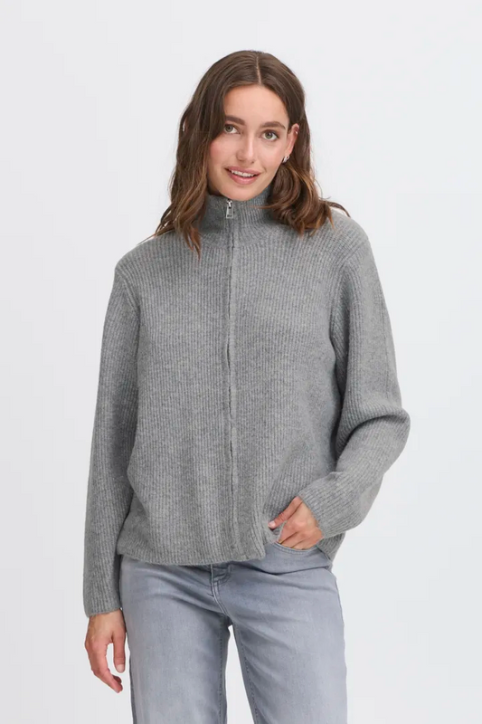 Ihducie Cardigan Grey