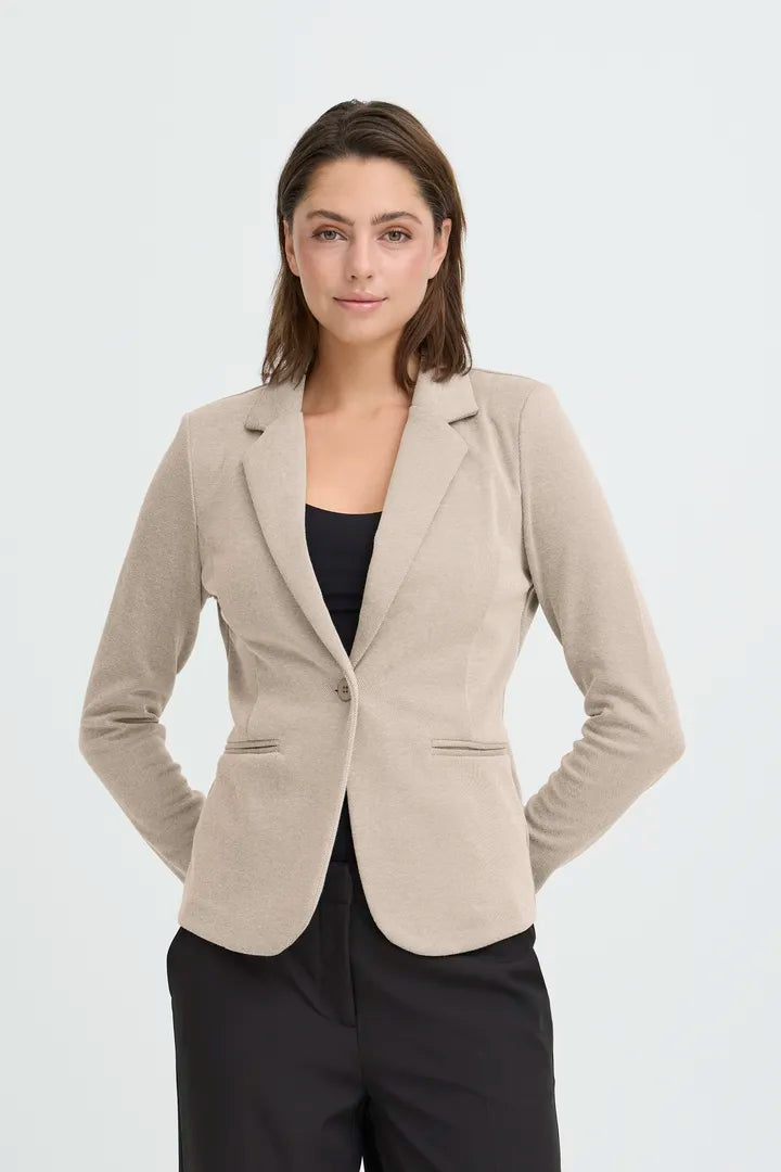 Ihkate Pique Blazer Sepia