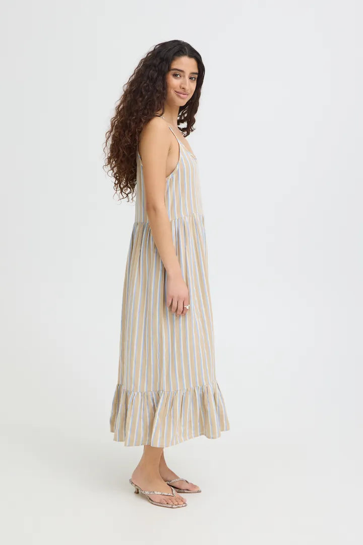Iafoxa Midi Dress Stripe