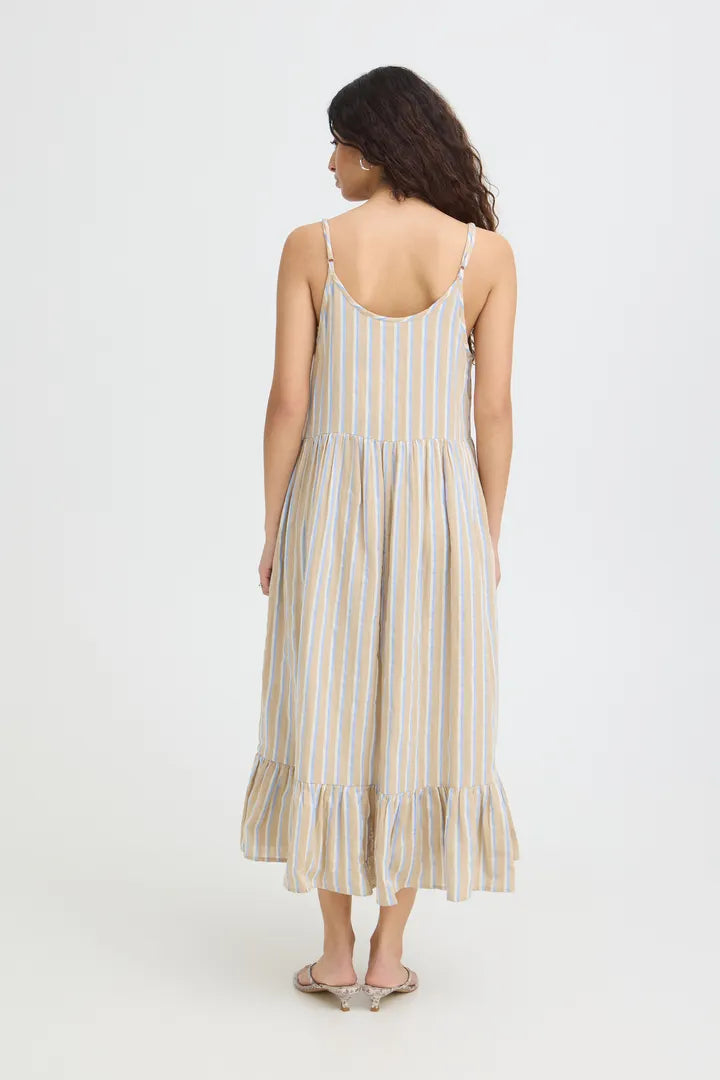 Iafoxa Midi Dress Stripe