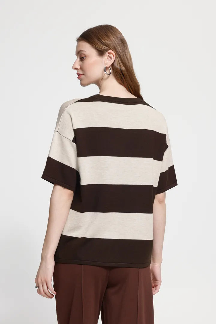 Ihluls Loose SS Stripe Choc