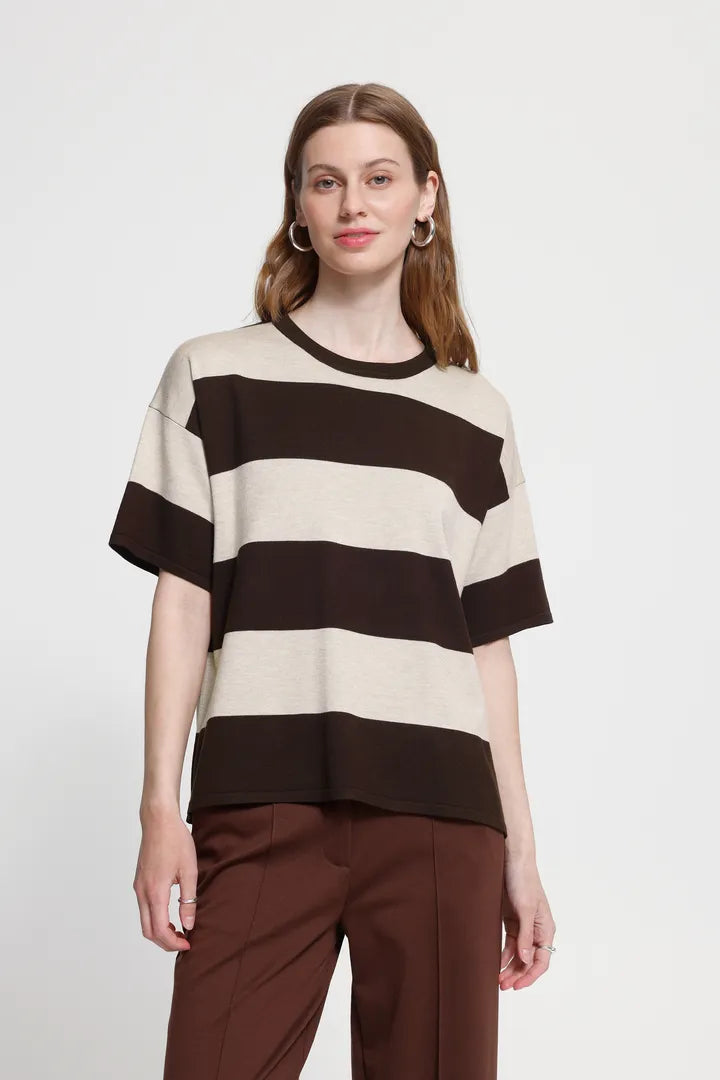 Ihluls Loose SS Stripe Choc