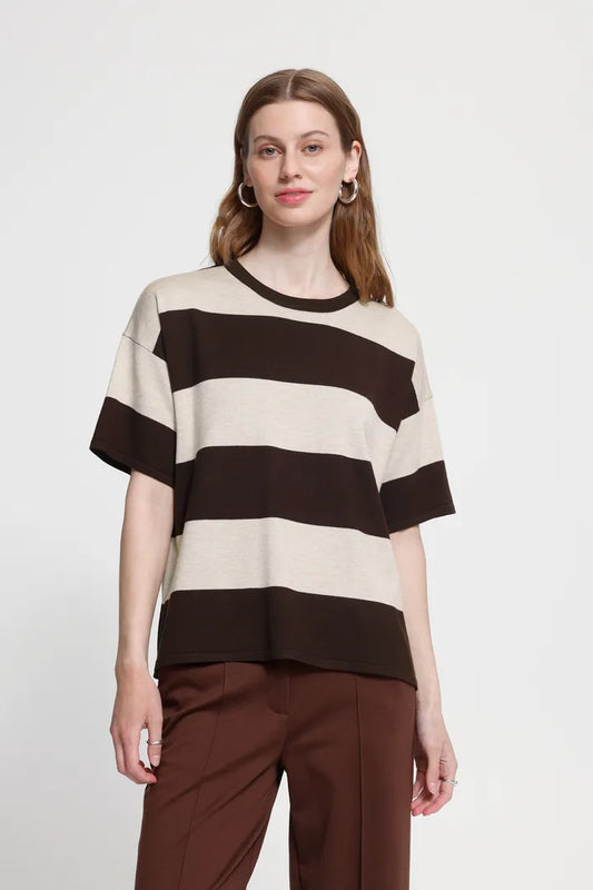 Ihluls Loose SS Stripe Choc