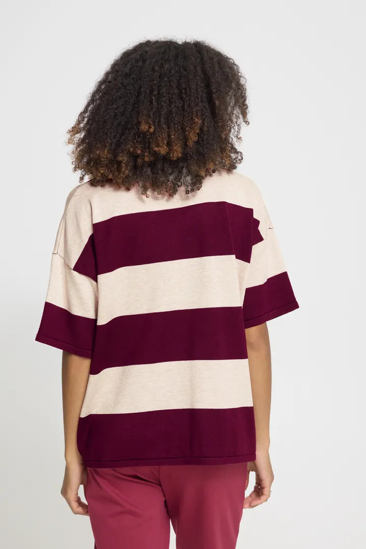 Ihluls Loose SS Stripe Rhod