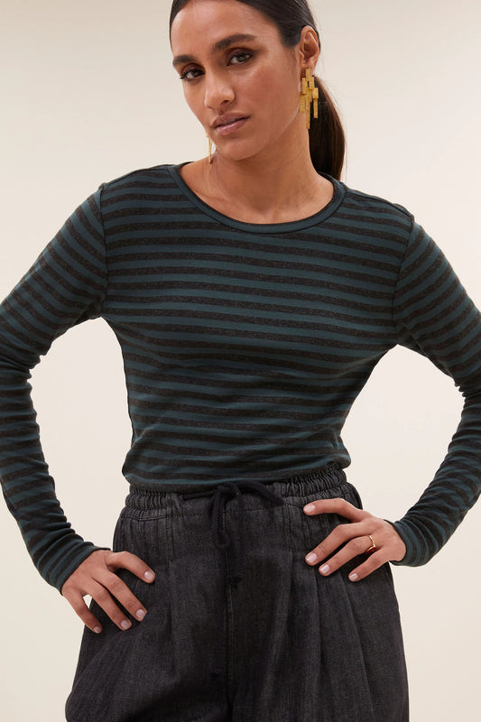 Basic Ls stripe Basil