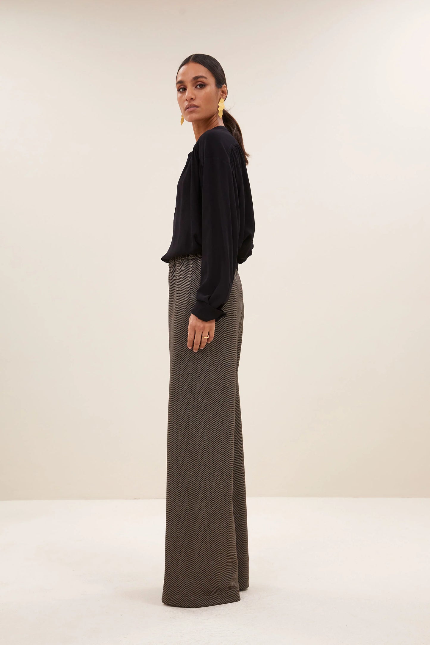 Lissa Herringbone Pants