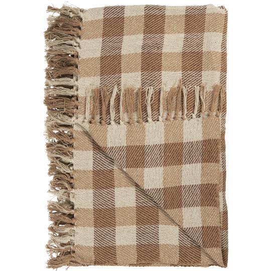 Throw Brown Checks