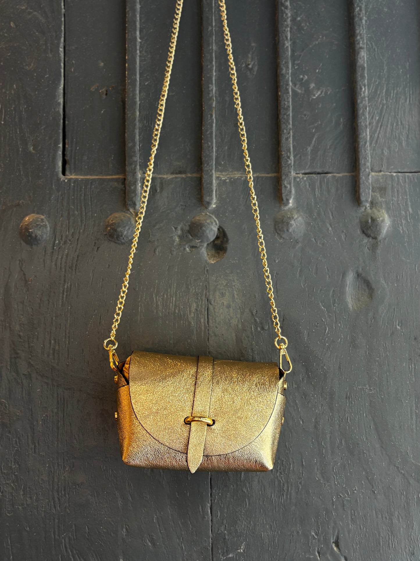 Mini Bag Metallic Gold